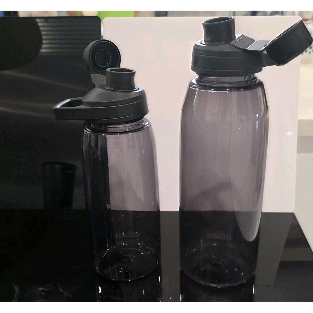 2pc CamelBak Magnetic Cap Chute Water Bottle Clear BLK 32oz/1L &  48oz/ 1.5L‎ - Picture 3 of 11